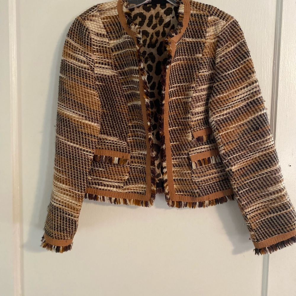 Talbots Reversible Stripped/Leopard Print Dress J… - image 3